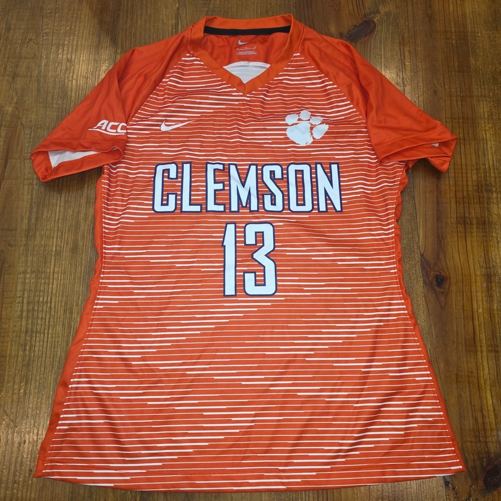 Clemson Tigers Lady Soccer Jersey Orange Team Issued - M - READ